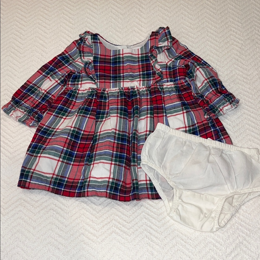 Plaid Dress with Bloomers